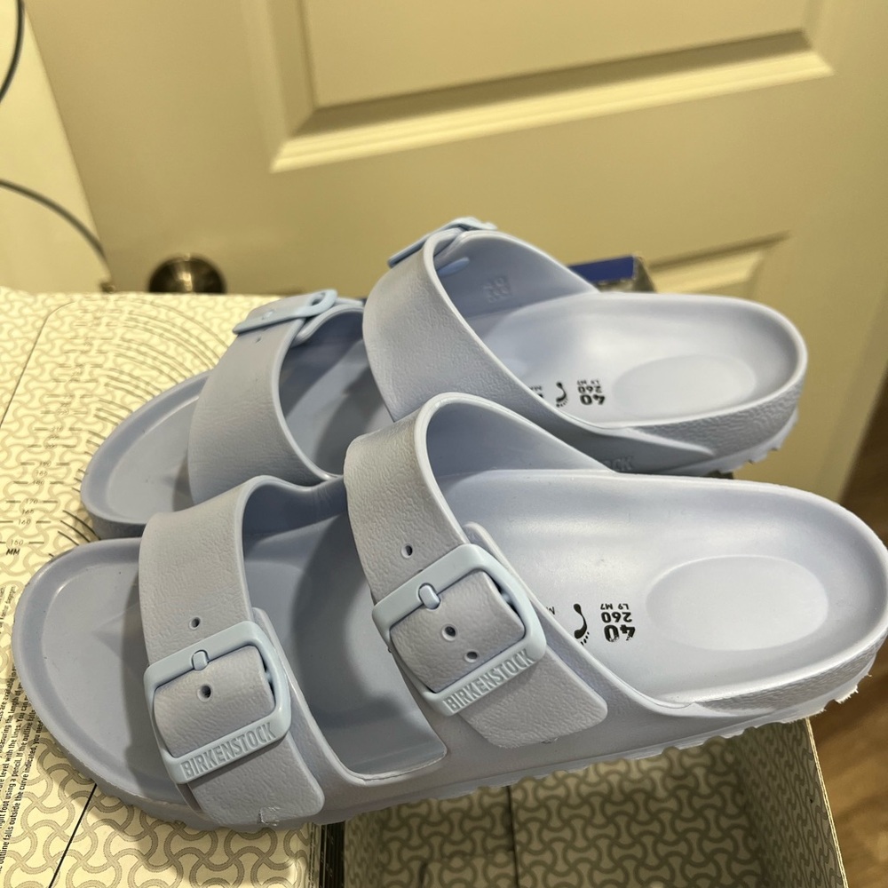 Birkenstock Sky Blue Slide Sandals